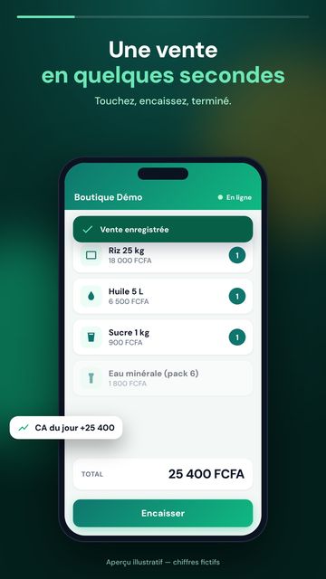 Aperçu de l'application GestiPME sur téléphone